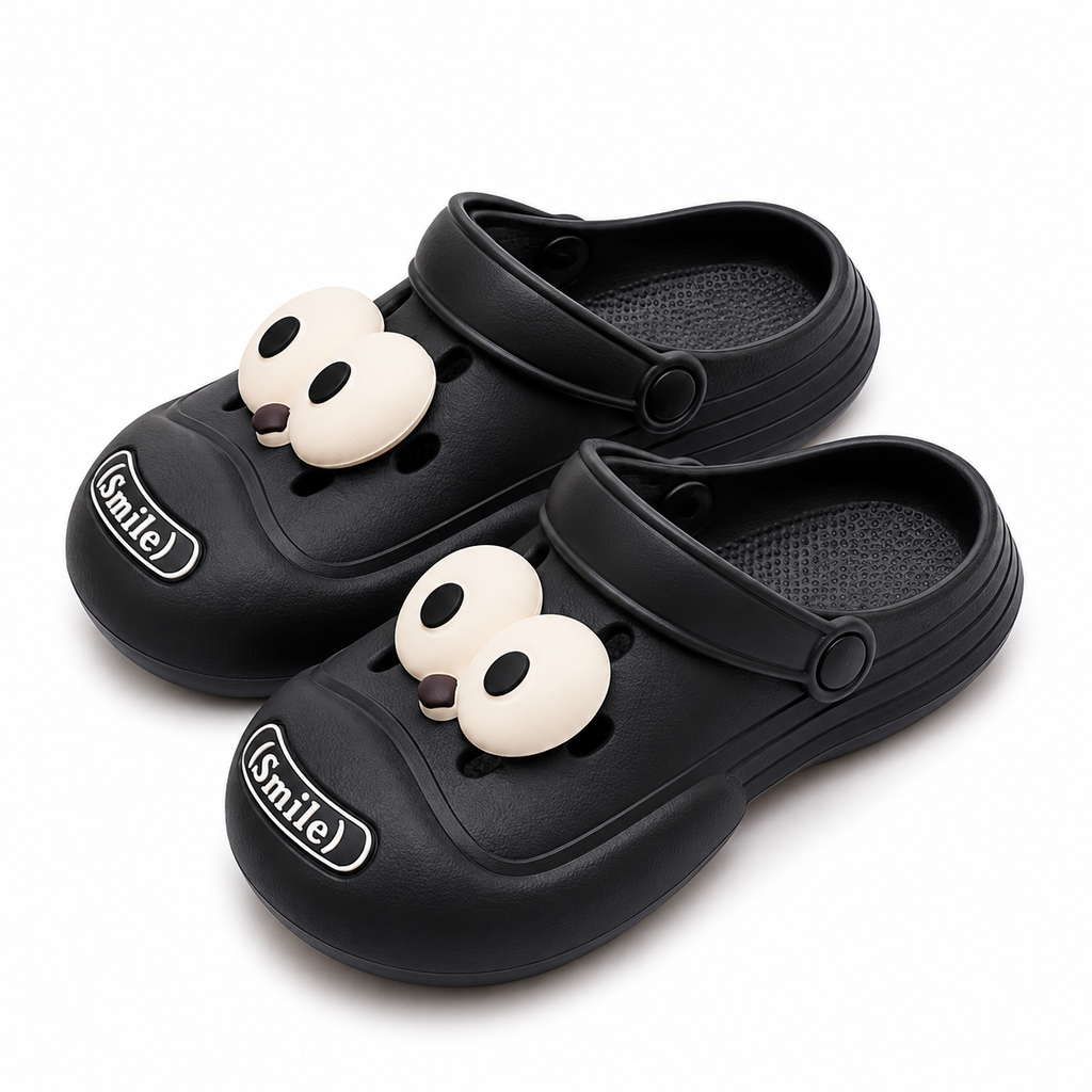 Funny Big Eye Cartoon Clogs – Soft Non-Slip Platform Slides