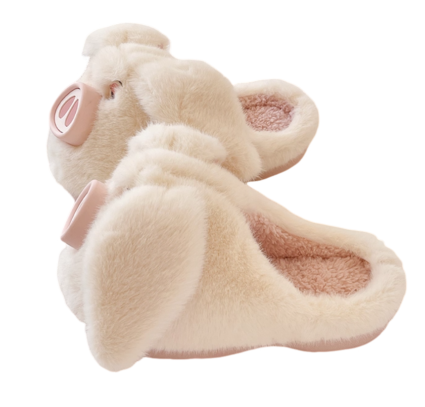 Cute Pig Plush House Slippers