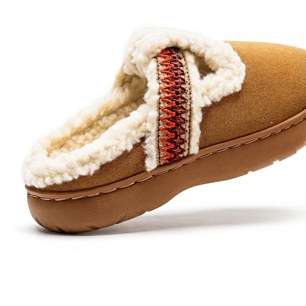 Fuzzy Slip-On House Slippers – Cozy Fleece-Lined Indoor Shoes