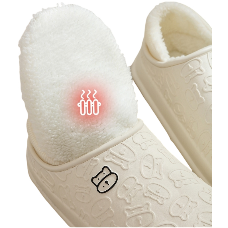 Unisex Waterproof Winter Clogs – Warm Fuzzy Lined Slip-On Shoes