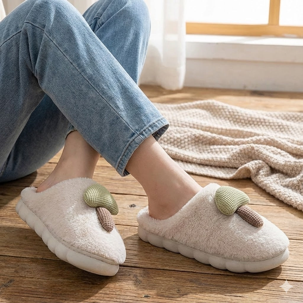Cute Bunny Plush Slippers for Women – Soft Cozy House Shoes