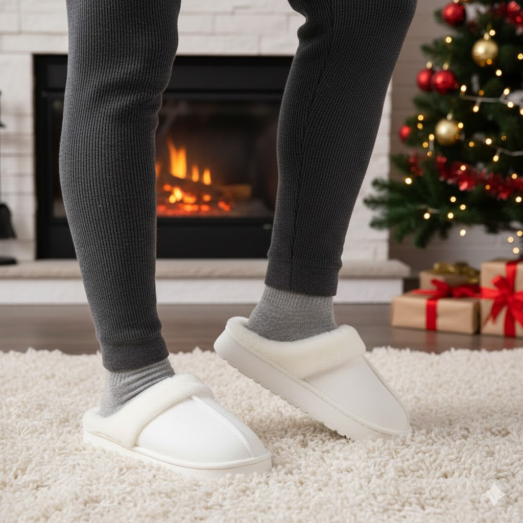 Unisex Fleece Lined House Slippers – Warm & Cozy Indoor Mules