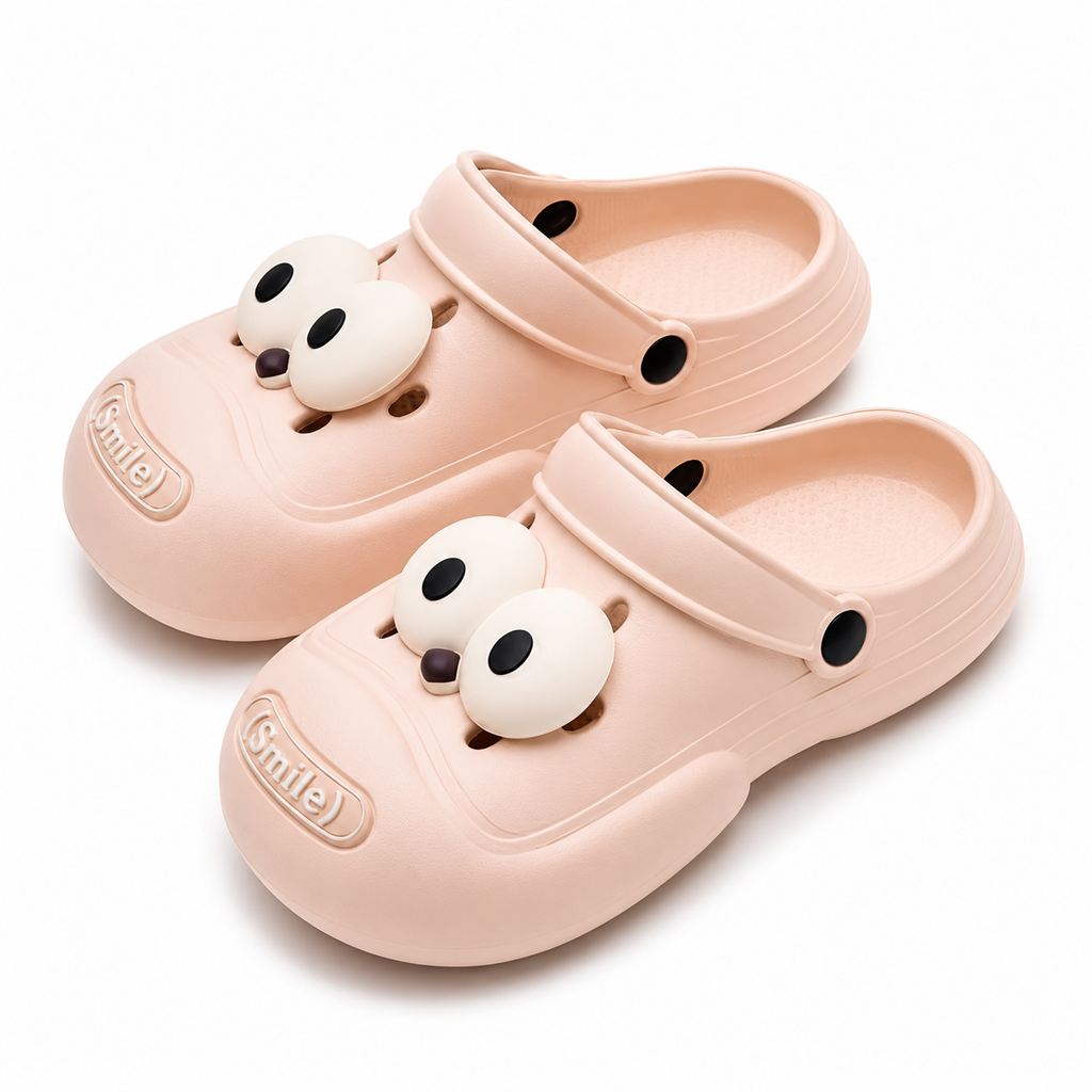 Funny Big Eye Cartoon Clogs – Soft Non-Slip Platform Slides