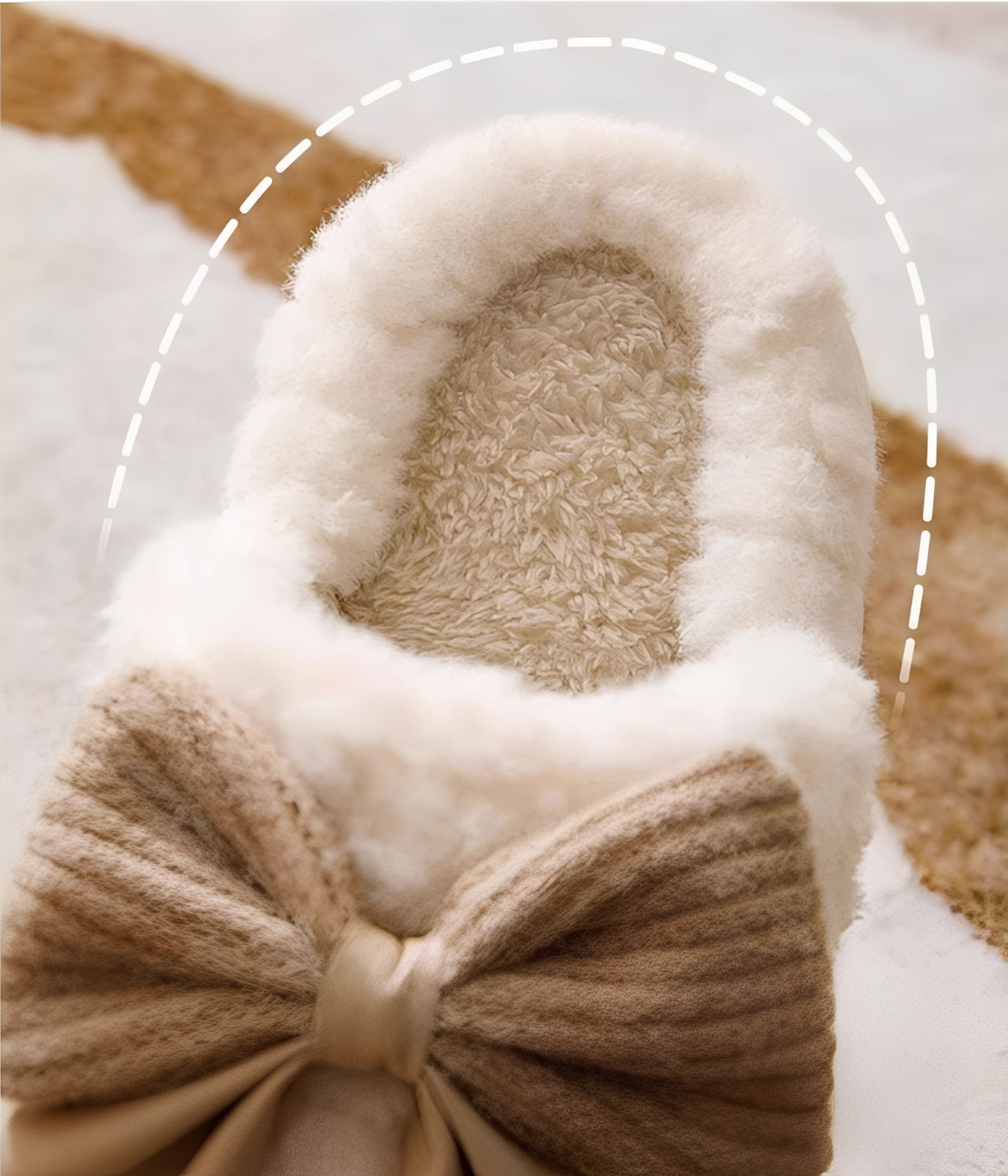Cozy Plush Bow House Slippers