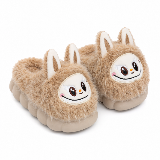 Cute Monster Plush House Slippers – Cozy Fuzzy Indoor Slippers