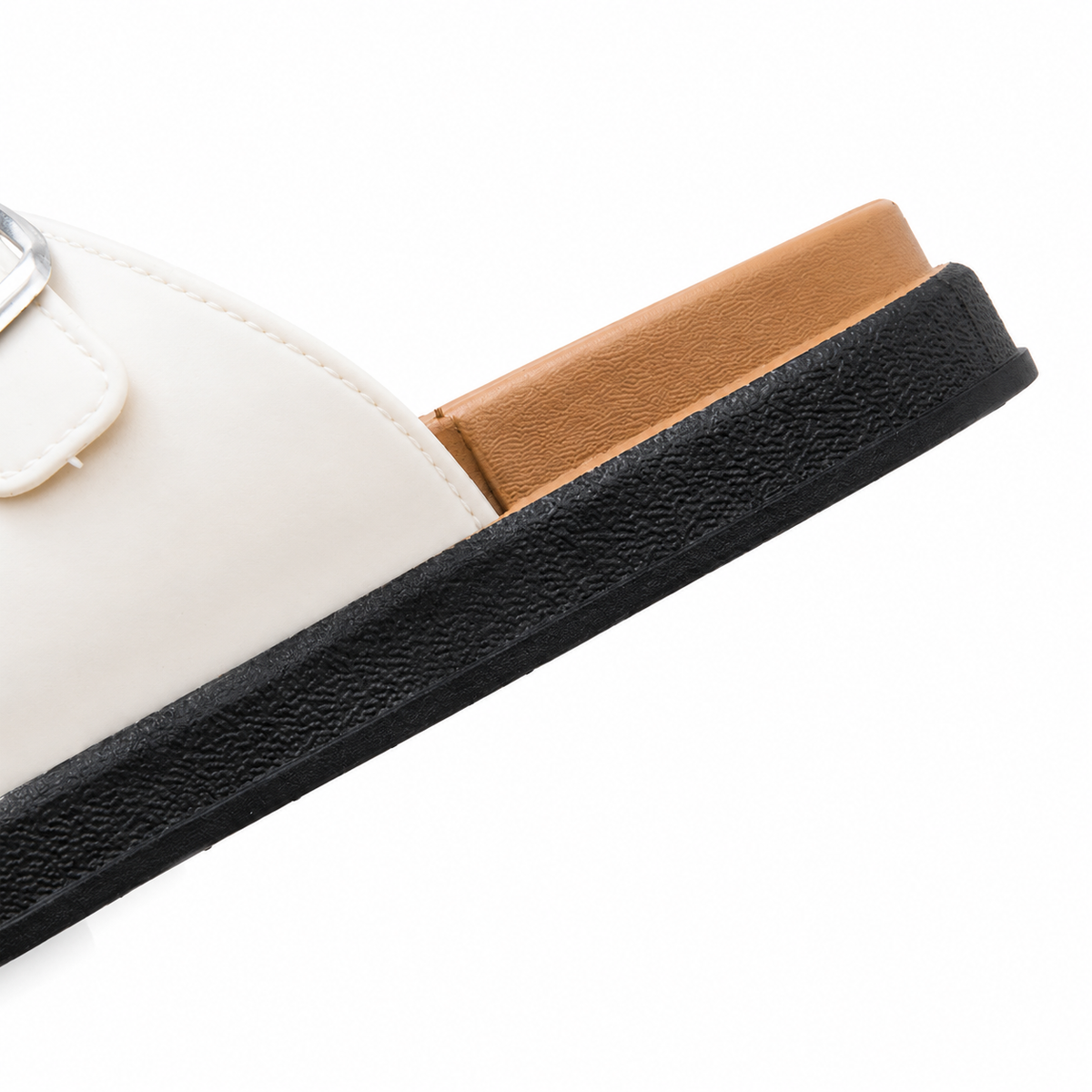 Two Strap Comfort Slide Sandals – Double Buckle Footbed Sandals