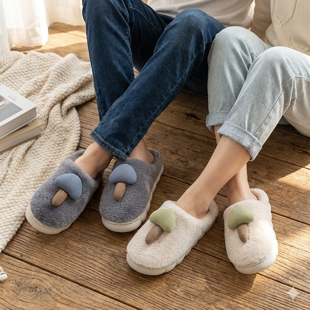 Cute Bunny Plush Slippers for Women – Soft Cozy House Shoes