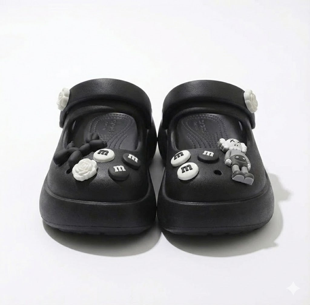 Mary Jane EVA Clogs with Character Charms – Cute Lightweight Slip-On Shoes for Women & Girls