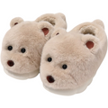 Cute Bear Plush House Slippers – Cozy Fuzzy Indoor Shoes